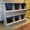 BADGER Grey 2Pc. 6-Bin Storage Cubby