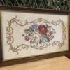 Floral Cross-Stitch Framed Art