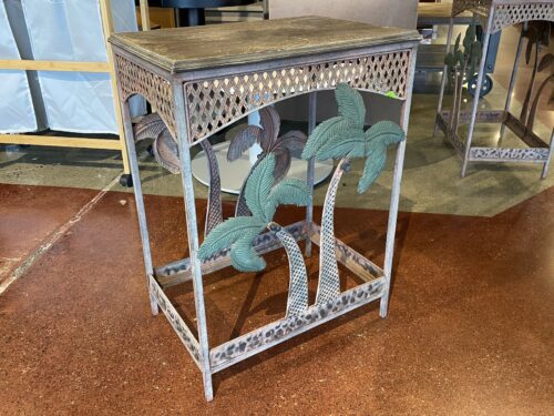 Petite Metal Palm Tree Accent Table