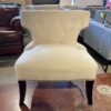 Plush Cream Button Back Accent Chair