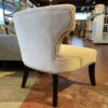 Plush Cream Button Back Accent Chair