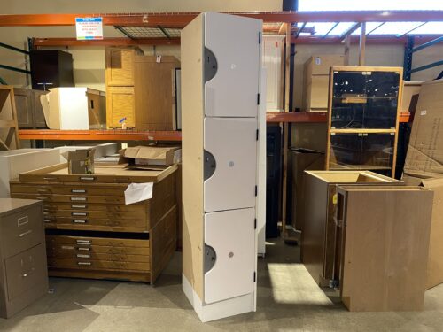 IDEAL Tall Slim White Locker Bank, 1-3
