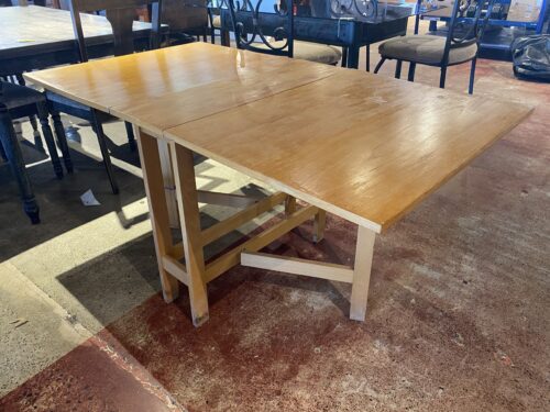Space Efficient Blonde Gate-Leg Dining Table