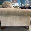 ASHLEY Light Brown Loveseat w/ Wooden Frame