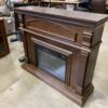 CARLINGTON Dark Walnut Electric Fireplace Console