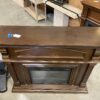 CARLINGTON Dark Walnut Electric Fireplace Console