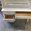 STANLEY White French Provincial Half-Campaign Desk with Hutch