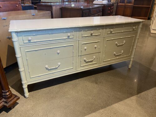 THOMASVILLE Pale Bamboo-Look Nine Drawer Dresser