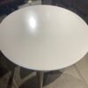White Modern Dining Table with Hidden Center Leaf