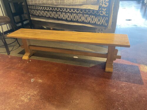 Solid Wood Bench in Blond Oak