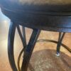 Swivel Stool with Metal Frame and Brown Seat (Set of Two)