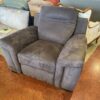 Brown Power Recliner with Hidden Control Buttons