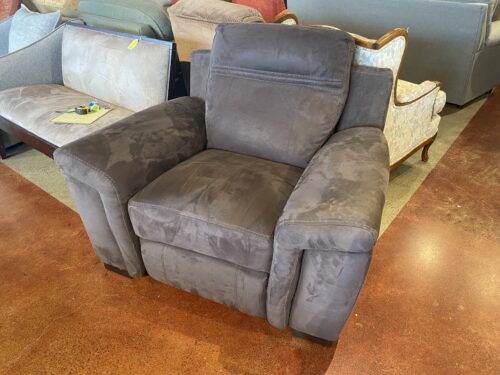 Brown Power Recliner with Hidden Control Buttons