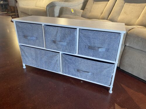 Low Basket Dresser - Grey and White