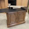 BERNHARDT Vintage Flip Top Cane Finish Bar Cart
