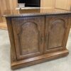 BERNHARDT Vintage Flip Top Cane Finish Bar Cart