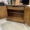 BERNHARDT Vintage Flip Top Cane Finish Bar Cart