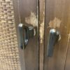 Vintage MCM Walnut Cane Armoire