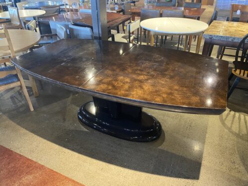 Art Deco Unique Dining Table with Black Pedestal Base