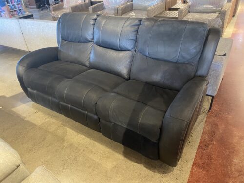 Black Power Reclining Three Seater Couch