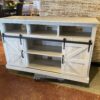Rustic 52" TV Stand with Sliding Barn Doors
