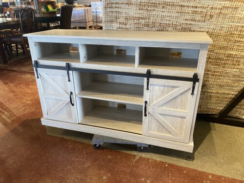 Rustic 52" TV Stand with Sliding Barn Doors