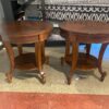 RETURN GOLD INTERNATIONAL Wood Round End Tables (Set of 2)
