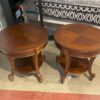 RETURN GOLD INTERNATIONAL Wood Round End Tables (Set of 2)
