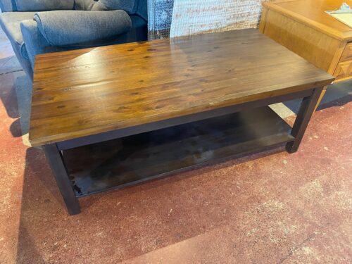 Two Tone Coffee Table with Lower Shelf