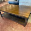 Two Tone Coffee Table with Lower Shelf