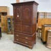 Dark Wood Full Height Armoire with 3 Drawers