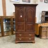 Dark Wood Full Height Armoire with 3 Drawers