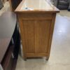 Vintage Gold Muntined Cabinet with Travertine Top