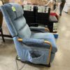 LAZY BOY  Light Blue Velvet Power Lift Recliner