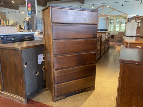 Simple Coffee Brown 6-Drawer Dresser