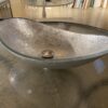 Modern Oval Silver Foil Glass Vessel Sink