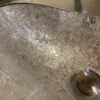 Modern Oval Silver Foil Glass Vessel Sink