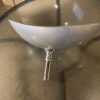 Modern Oval Silver Foil Glass Vessel Sink