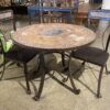Round Rose Tile 2-Seater Patio Table Set