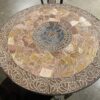 Round Rose Tile 2-Seater Patio Table Set