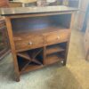 Wood Two Drawer Wine Cabinet