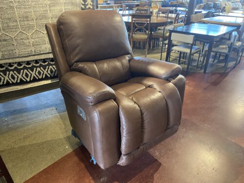 LA-Z-BOY Greyson Caramel Leather Power Rocking Recliner with Headrest and Lumbar (Compare to at $2,200)