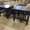 Black Stained Mission Style Square Table