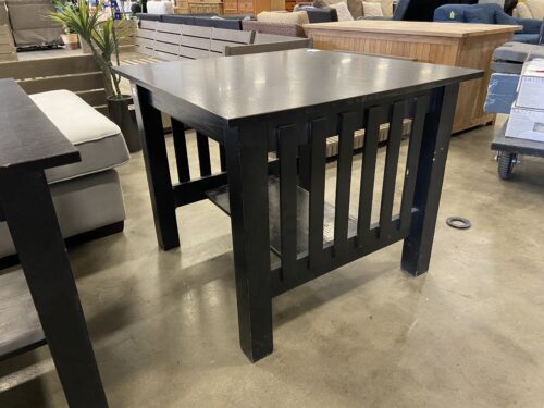 Black Stained Mission Style Square Table