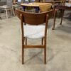 WEST ELM  MCM Inspired Wood Dining Chair with Grey Upholstered Seats