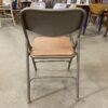 SAMSONITE Vintage Set of 4 Metal Folding Chairs with Leather Seat
