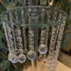 TAHARI Petite Crystal Drip Statement Table