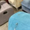 Teal Armchair with Wood Legs
