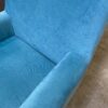 Teal Armchair with Wood Legs