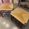Tall Woven Seat Dining Chair Set (5)